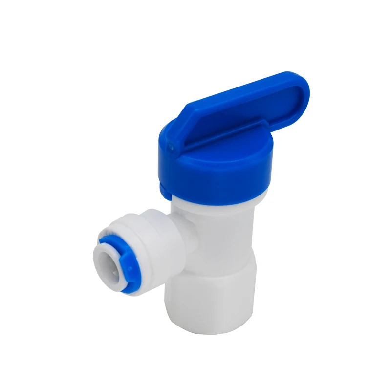 RO Water Straight Plastic Ball Valve 1/4\