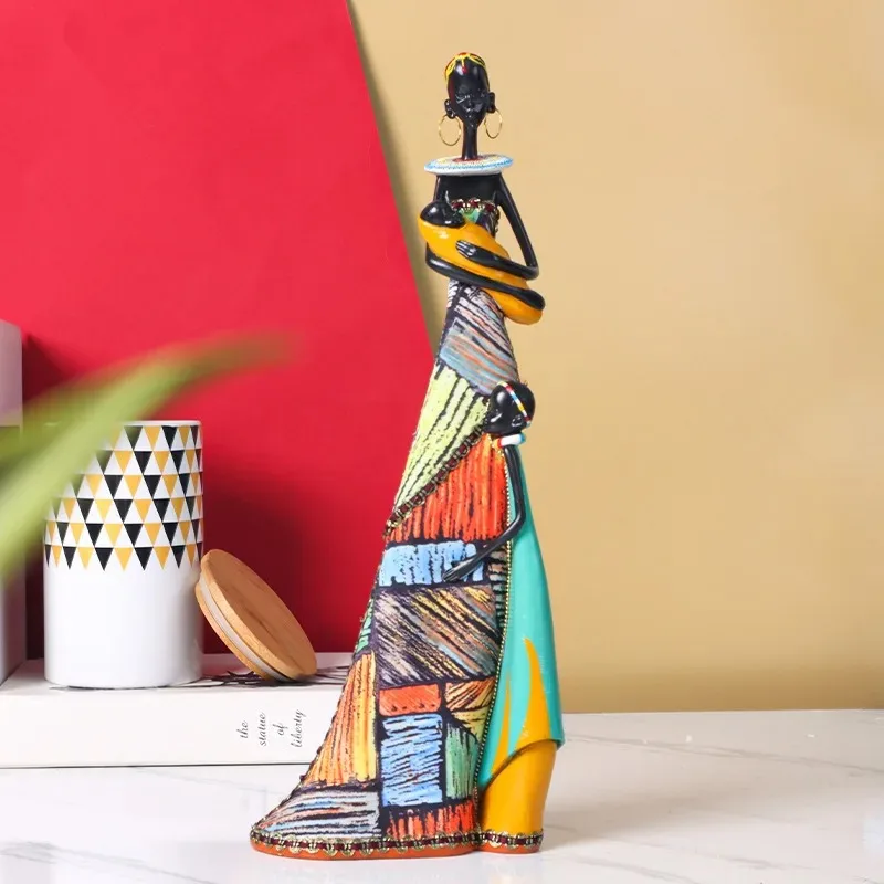

New cross-border women's resin ornaments, home furnishing porch office wine cabinet decorative ornaments