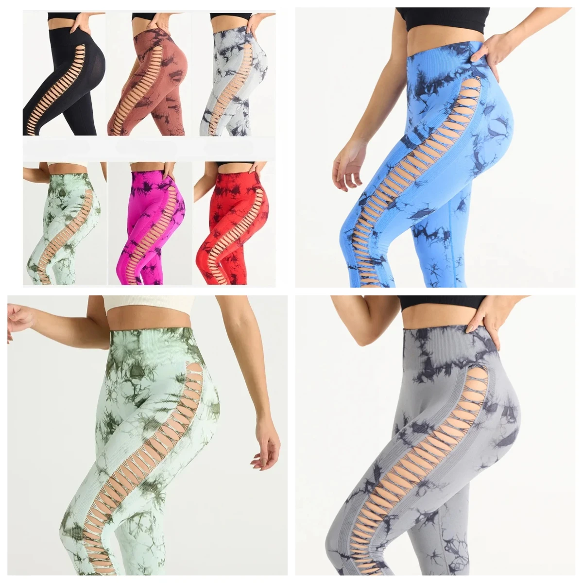 Sexy feminino tie dye oco calças de yoga cintura alta hip levantamento calças de yoga sem costura esportes leggings estilo esportivo yoga calças compridas