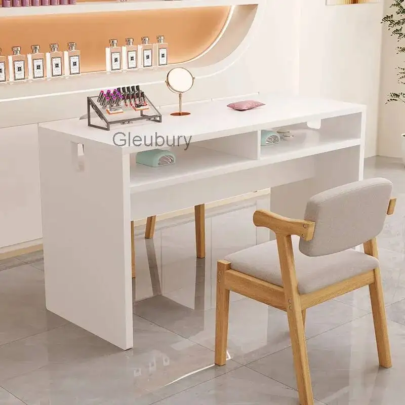 

Salon European Nail Desk White Drawer Organizer Simple Manicure Table Light Luxury Cleaning Tavolo Per Unghie Salon Furniture