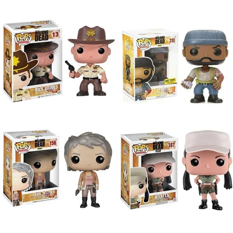 Funko Pop Original the Walking Dead Amc Rick Grimes 13# Carol 153# Tyreese 310# Rosita 387# Vinyl Figure Collection Model Toys