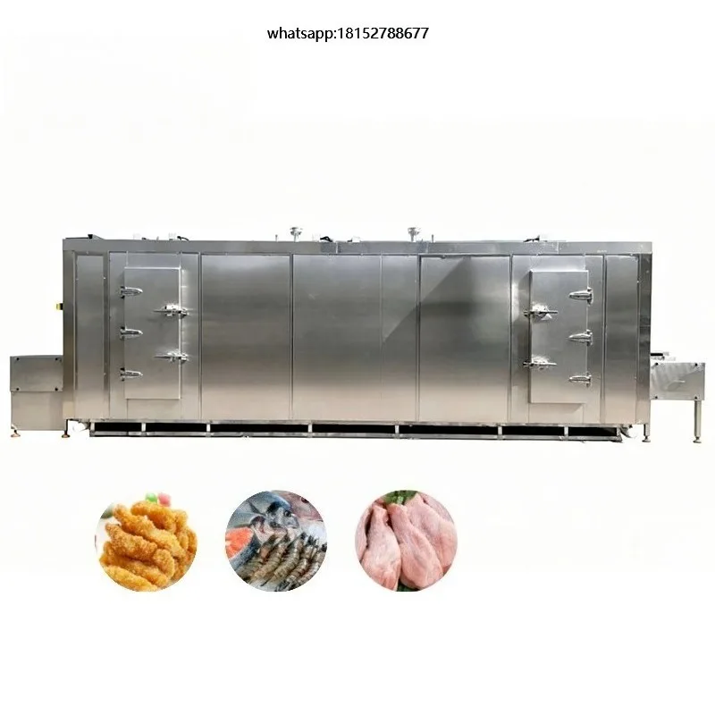 Frozen Food Production Tunnel Freezer for Processing Lines