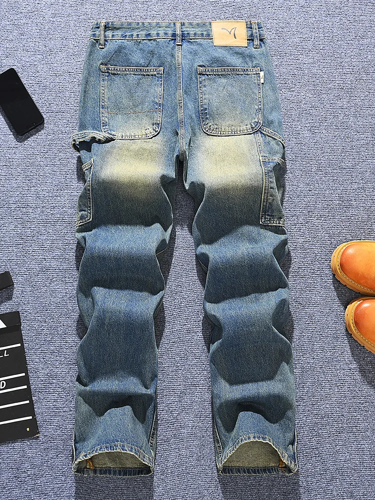 

American loose straight leg jeans for men, retro, fashionable, simple, versatile and casual. 2025 autumn pants