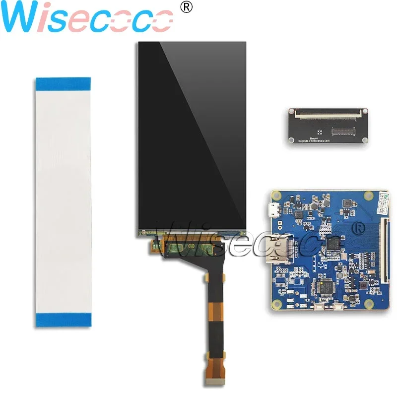 Wisecoco New 5.5 Inch 2K LCD Screen Display 1440*2560 MIPI 50 PINS Driver Control Board for Phrozen 3D Printer Replacement Parts