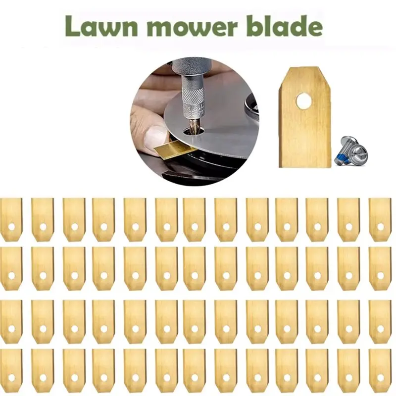 A20F-60PCS Lawn Mower Cutting Blades Set Stainless Steel Trimmer Blade Compatible For ECOVACS Cutter Blades Replacement B