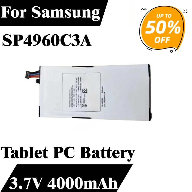 

Tablet PC Battery 3.7V 4000mAh SP4960C3A For Samsung Galaxy Tab 7.0 GT P1000 P1010 Replacement Battery Brand-New High Quality