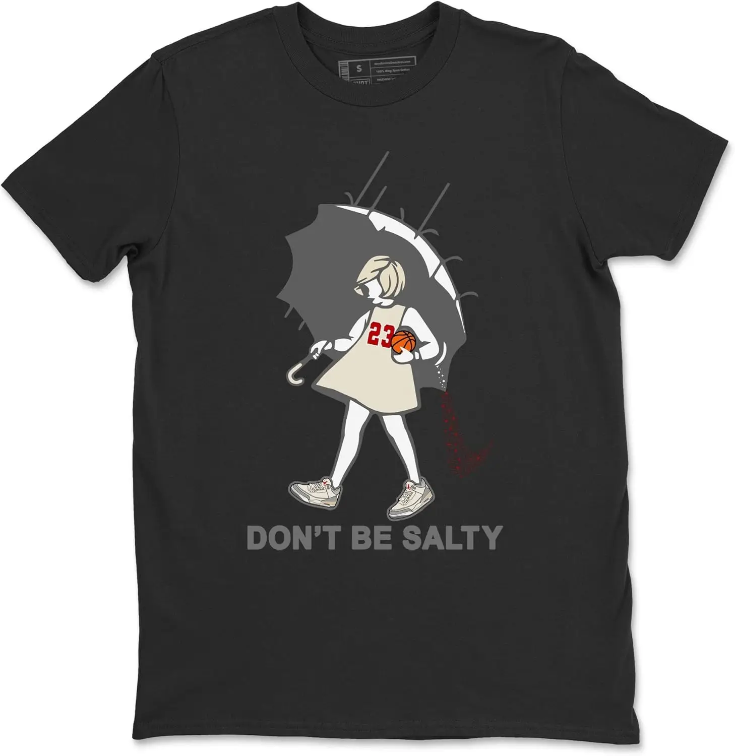 365 Printing Graphic Tees Don't Be Salty Design 3 Muslin Sneaker Matching T-Shirt