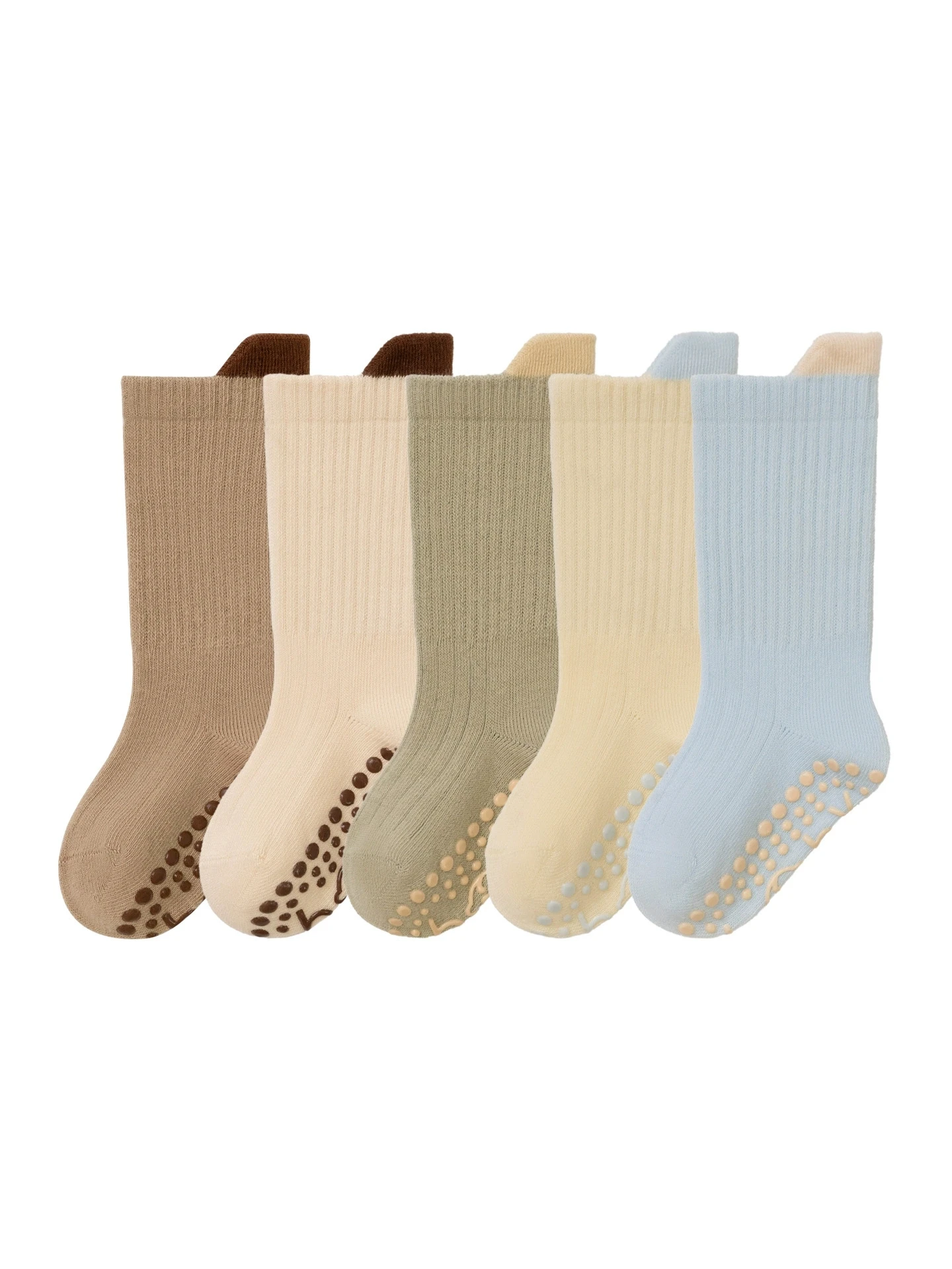 

5 Pairs Kids Cotton Socks Boys and Girls Cute Comfy Breathable Baby Non-slip Floor Socks 0-8Y