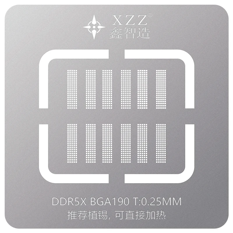 XZZ Memory Particle Chips, Magnetic BGA Reballing, Tin Planting Platform, BGA170, BGA180, BGA190, IC Solder Template