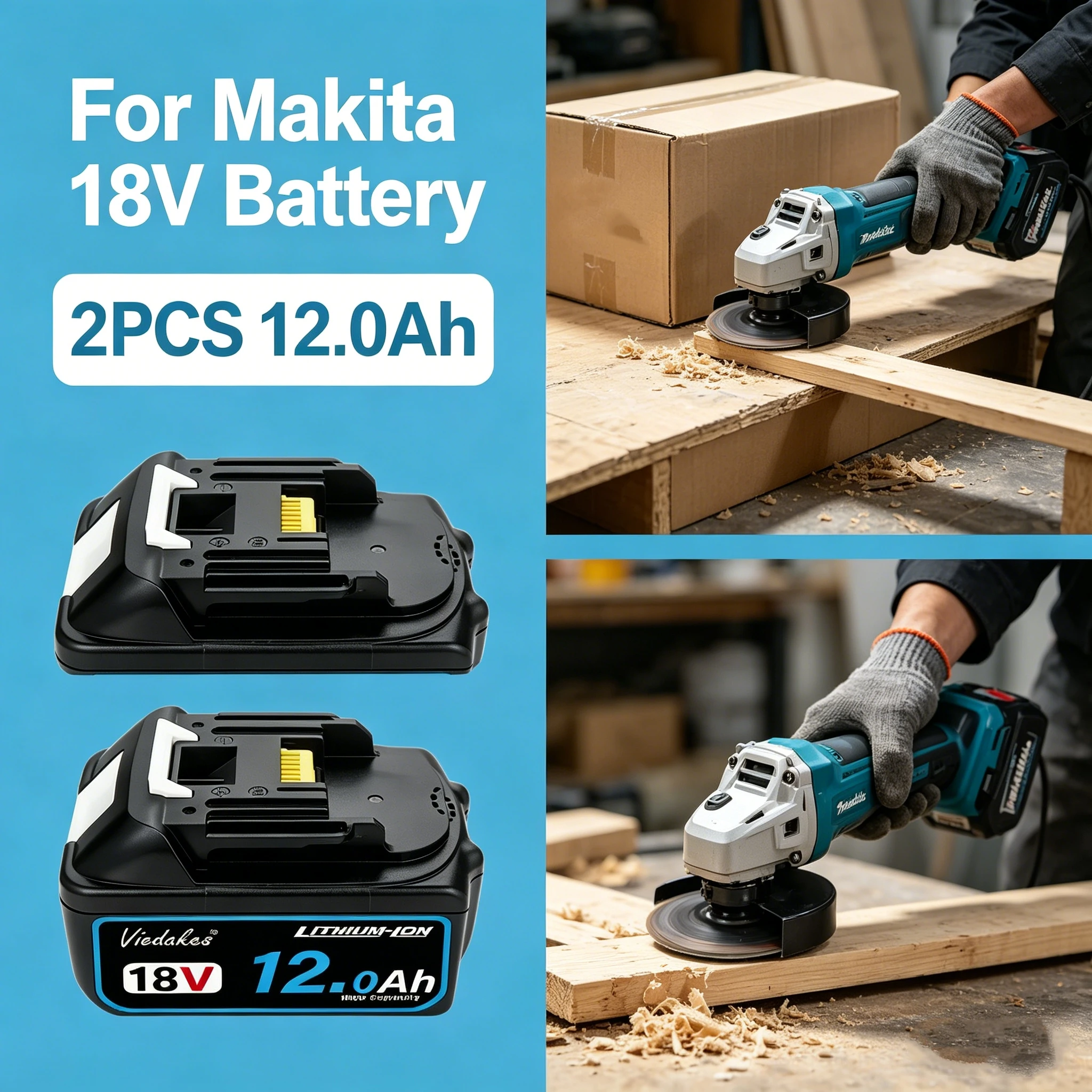 

New upgrade for Makita18V battery, 10/12/8Ah rechargeable battery, for tool BL1840 BL1850 BL1860B for Makita 18V lithium battery