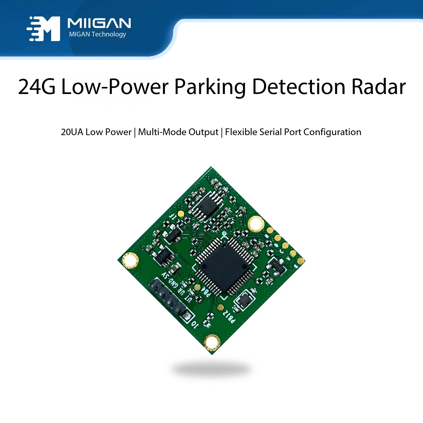 24G Parking Radar Sensor Ultra-low Power Serial Port Adjust