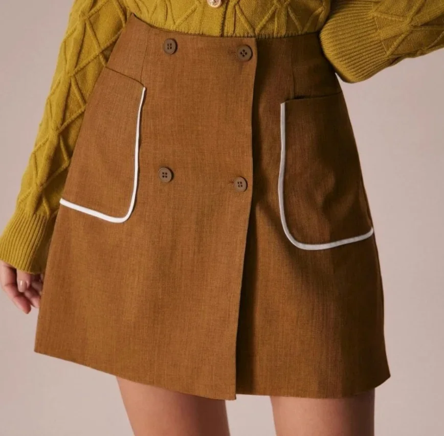 Fashion Women's New A-Line High Waist Slimming Skirt Personalized Street Style Daily Clothing Female Casual Skirts