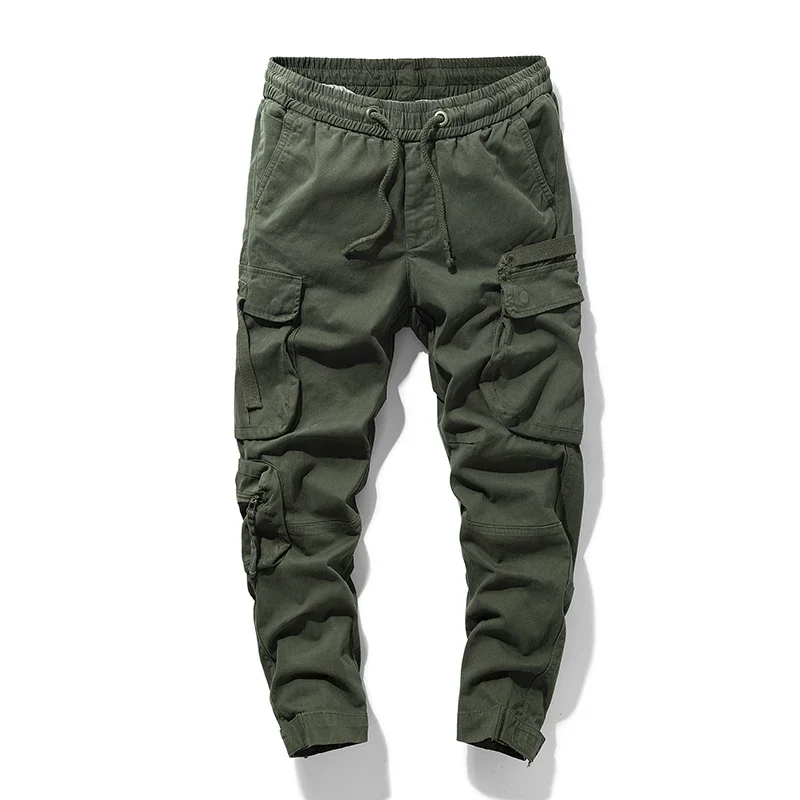 

Nice New Spring Men's Cotton Cargo Pants Clothing Autumn Casual Fashion Elastic Waist Quality Pantalones Tipo Cargo Pants Men