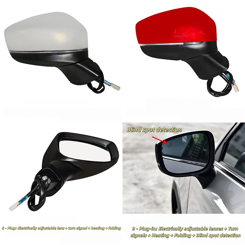 For Mazda CX-5 CX5 2017 2018 2019~2023 Car Rearview Mirror Assy With Electric Angle Adjust Folding Heating Blind Spot Monitoring