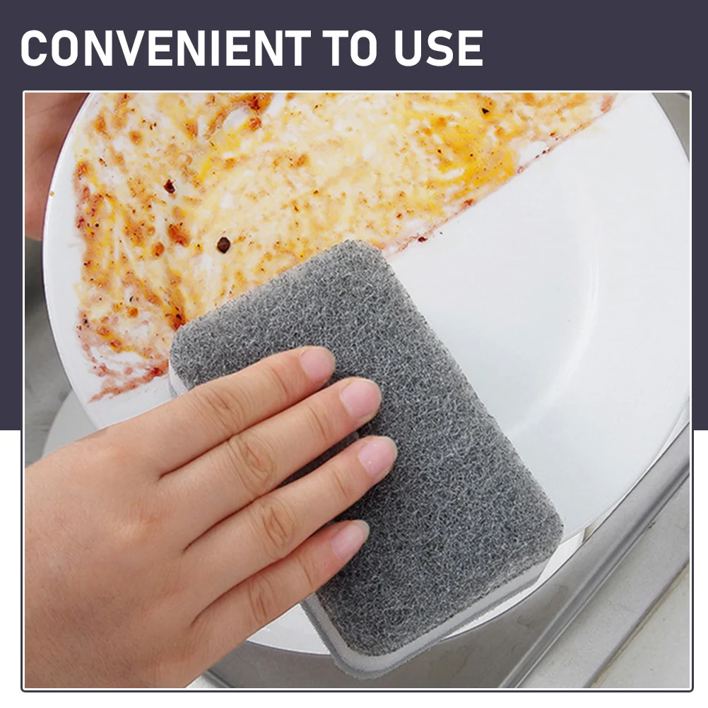 

10 Pcs Scouring Pad Kitchen Sponge Cleaning Sponges Pan Dish Washing Cleaner for Plates Reusable Scrubber Detergent Mother