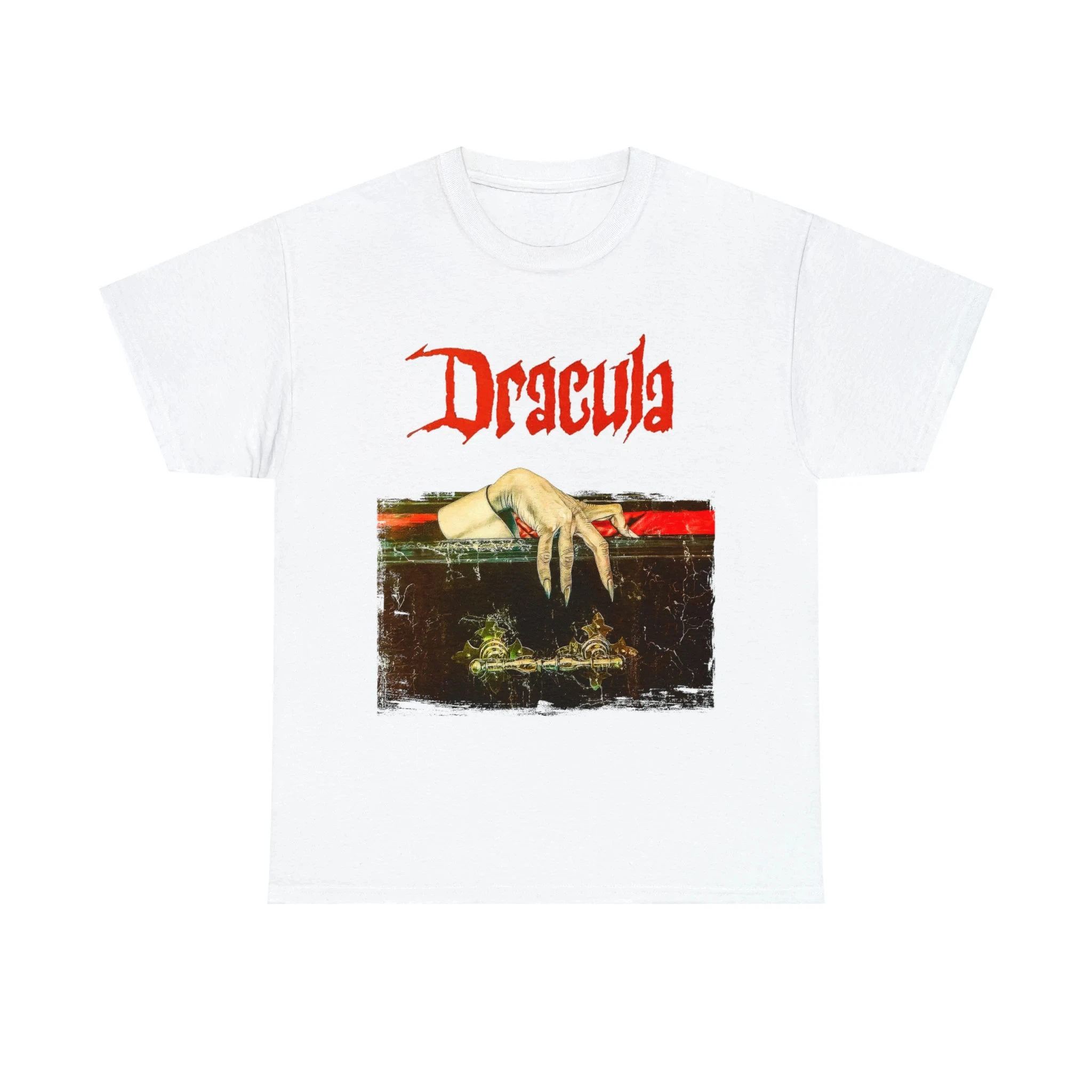 Dracula Vintage Horror Gothic Print T Shirt Unisex Crew Neck Short Sleeve Tee Retro Vampire Classic Novel Graphic Streetwear Top