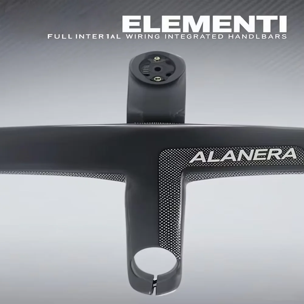 

ALANERA Integrated Carbon Handlebar Road Bike 380-440mm 28.6mm Full Internal Cable Routing Aero Lightweight Bicycle Accessories
