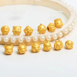 12 Zodiac Charms 3D Gold Plated Men Women Year of Birth Charm Bracelet Weave Beaded Jewelry Long-lasting Three-in-One Zodiac