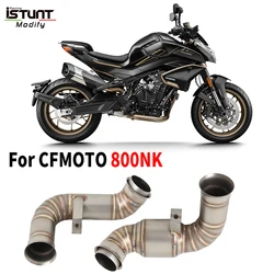 Slip On For CFMOTO 800NK NK 800 Titanium Alloy Motorcycle Exhaust Escape Moto System Middle Link Pipe Connect Original Muffler