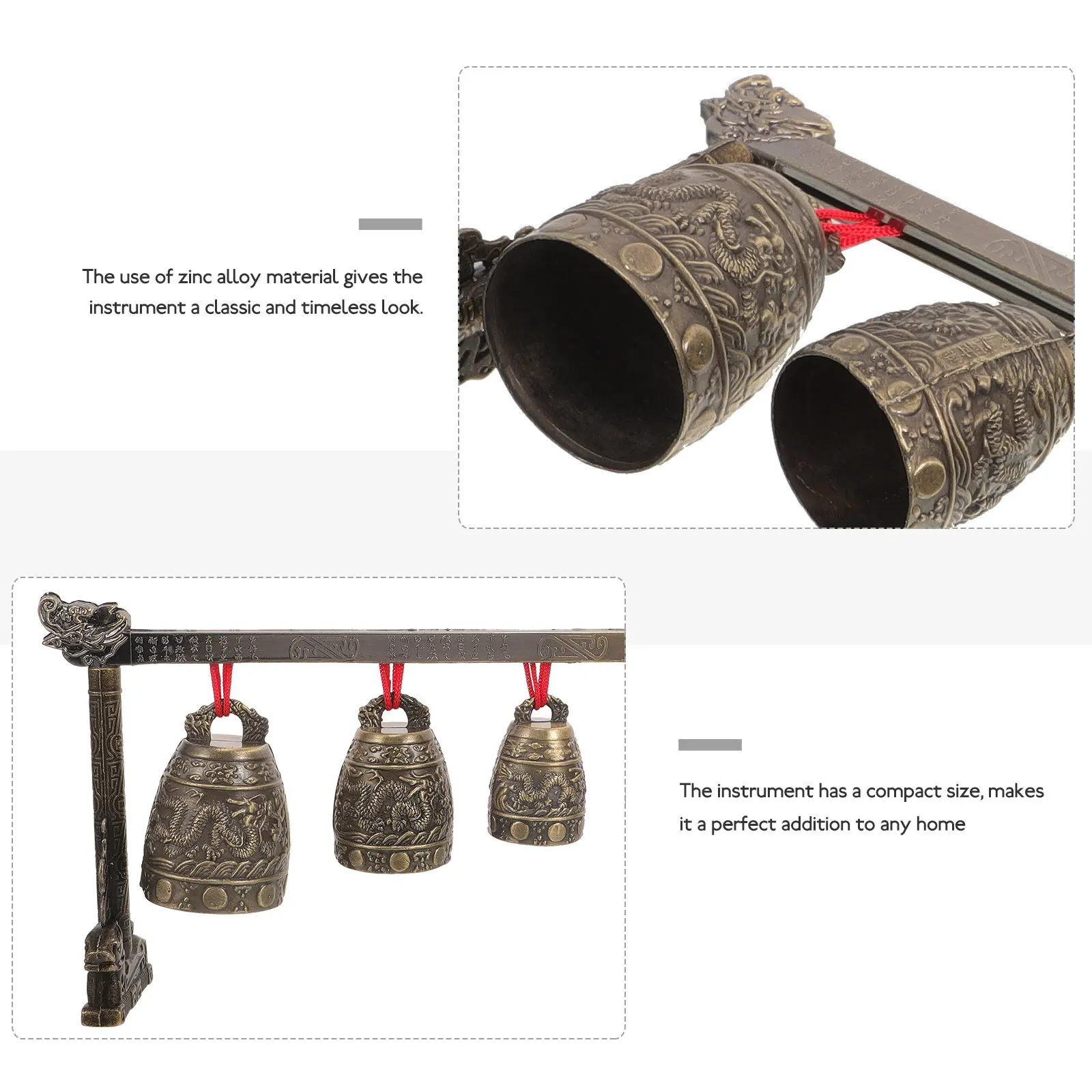 

Китайский колокольчик-чим из цинкового сплава, винтажный, ударный музыкальный инструмент для декора дома и офиса, с чистым мелодичным звуком, для развития координации рук и глаз