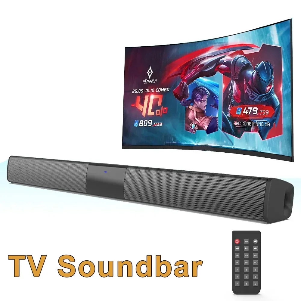 

Home Theater TV Soundbar, Wireless Bluetooth Sound Bar, Computer Speakers, with Subwoofer, Family Music Center, RCA Input