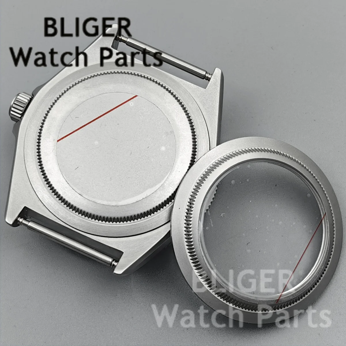 BLIGER NH34 NH35 NH36 PT5000 ETA2824 For 40mm Tactical Frog Gold Rose Black Watch Case Domed Sapphire Luminous Bezel 100m Diving