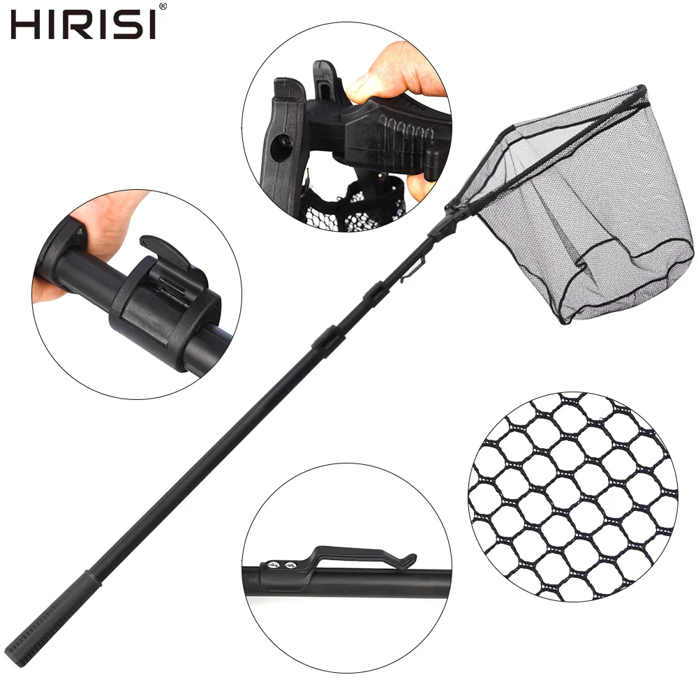 

Плавающая рыболовная сеть Hirisi 1,7/2,3 м с телескопической ручкой, складная подсак, прочная складная сетка с резиновым покрытием