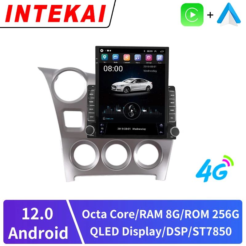 

9.7" Vertical Style Tesla Screen Android 12 Car Radio For Toyota Matrix 2009-2014 GPS Navigation Multimedia Video screen Player