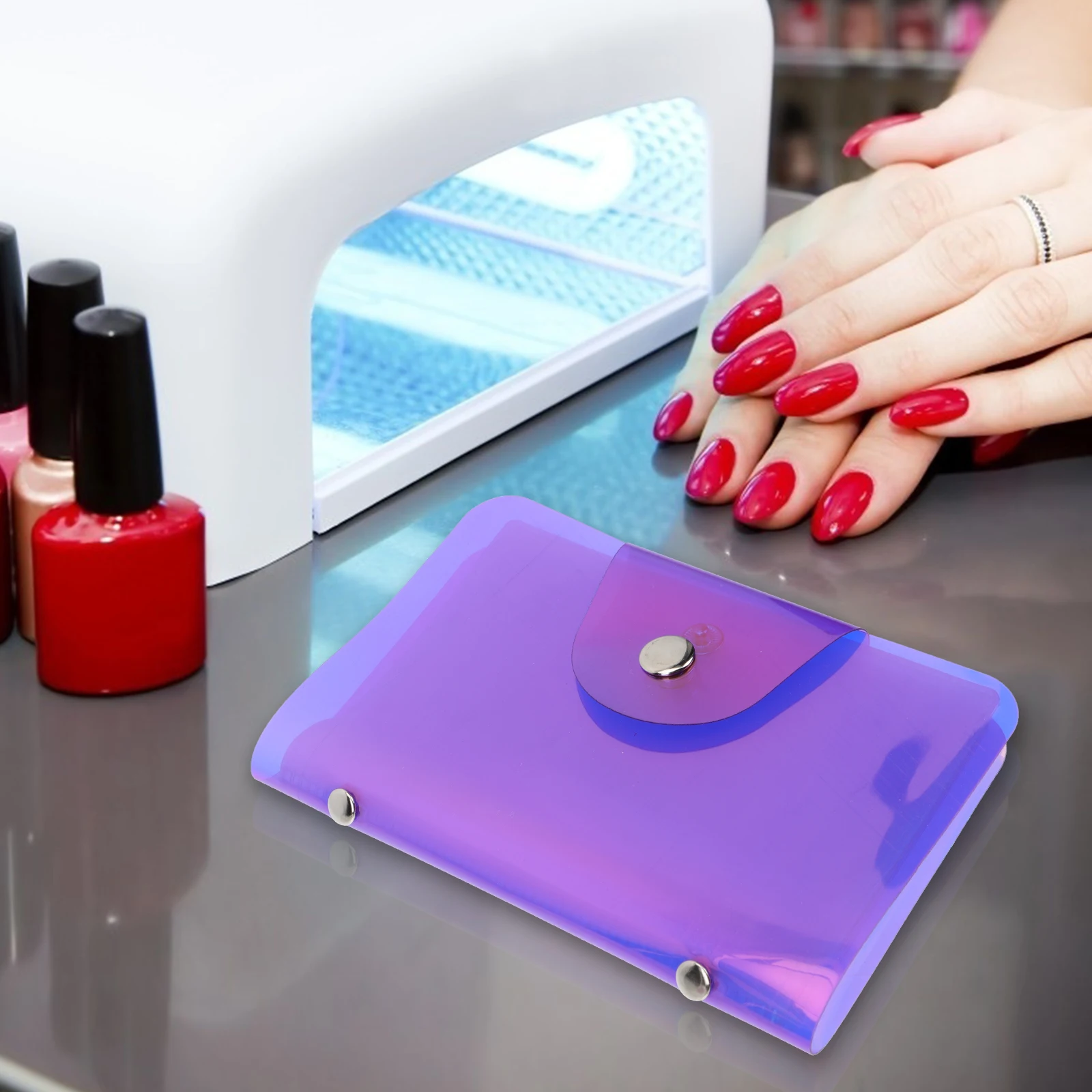 

Nail Art Stamping Bag 12 Multi Card Position Bag Slots Nail Art Pouch ganizer for Square Plates Stamping Portable Pouch