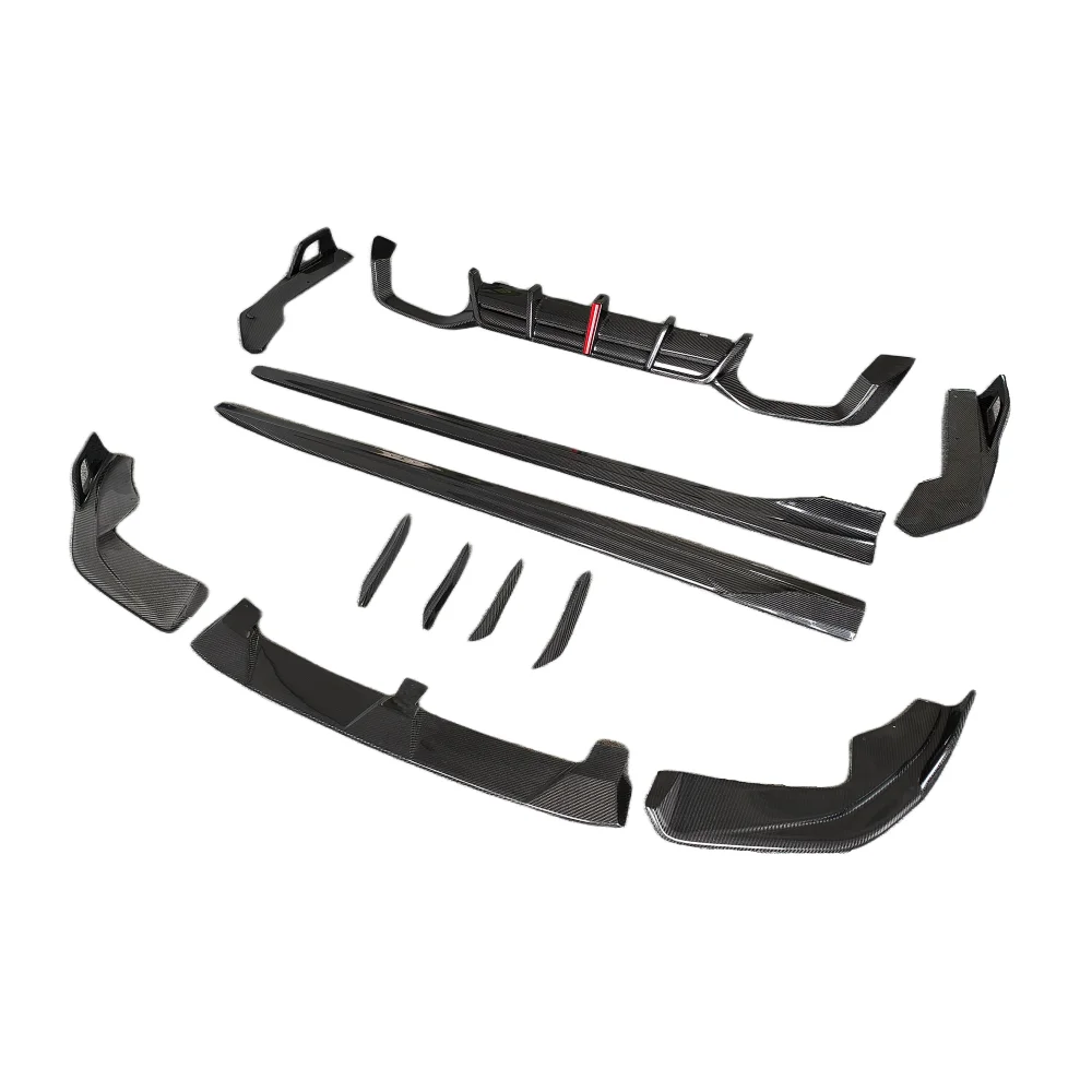 

Used for the 2023-2025 BMW X3M X4M F97 F98 Retrofit a Style Carbon Fiber Front Lip Side Skirt Rear Diffuser Fan Blade Body Kit