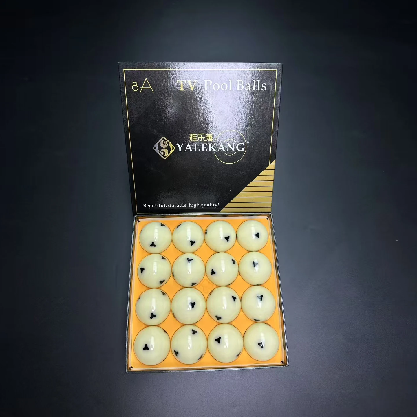 8A جودة البلياردو اكسسوارات 57.2 مللي متر جديلة الكرة مع 6 الأزرق/الأسود مثلث شكل النقاط 2-1/4 "البلياردو بركة الكرة مجموعة 16 قطعة/صندوق #1