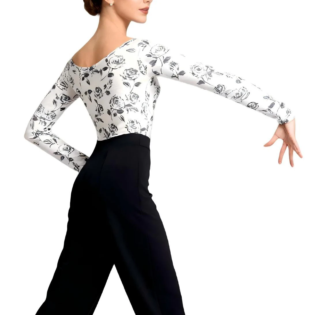 2025 nuevas Tops de baile latino para mujeres mono Sexy Samba Chacha ropa de práctica de danza moderna trajes latinos para mujeres adultas XH3738