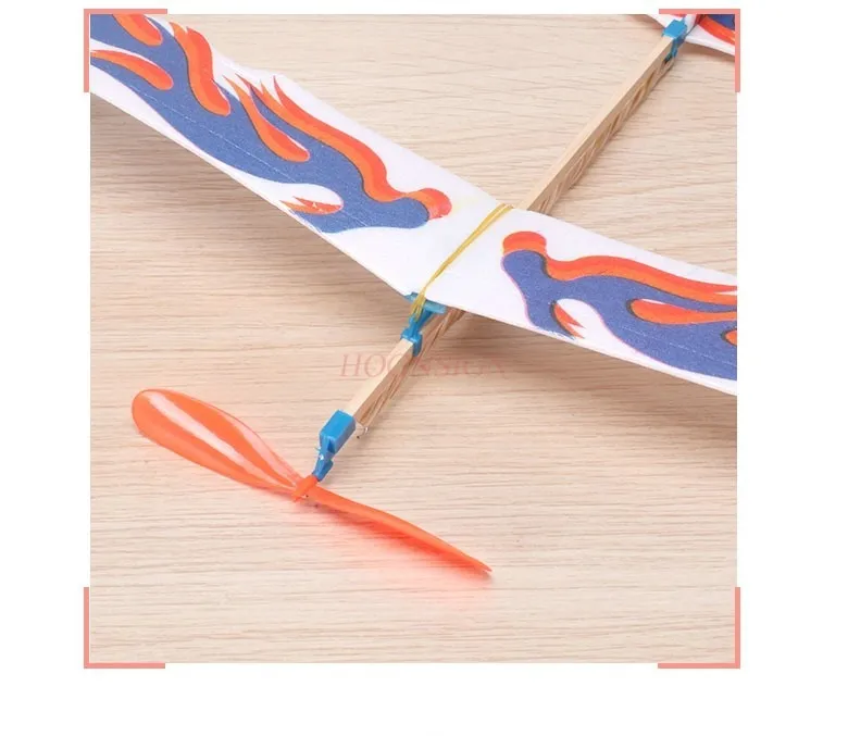 Scientific experiment Thunderbird rubber band powered aircraft technology small production homemade glider primary