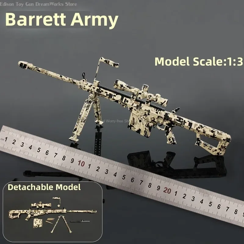 نموذج مسدس تجميع باريت ، مقياس ، B82A1 ، AR15 ، AK47 ، لعبة قابلة للفصل ، نموذج سبيكة ، كتلة ألغاز ، سلاح لشخصية الحركة