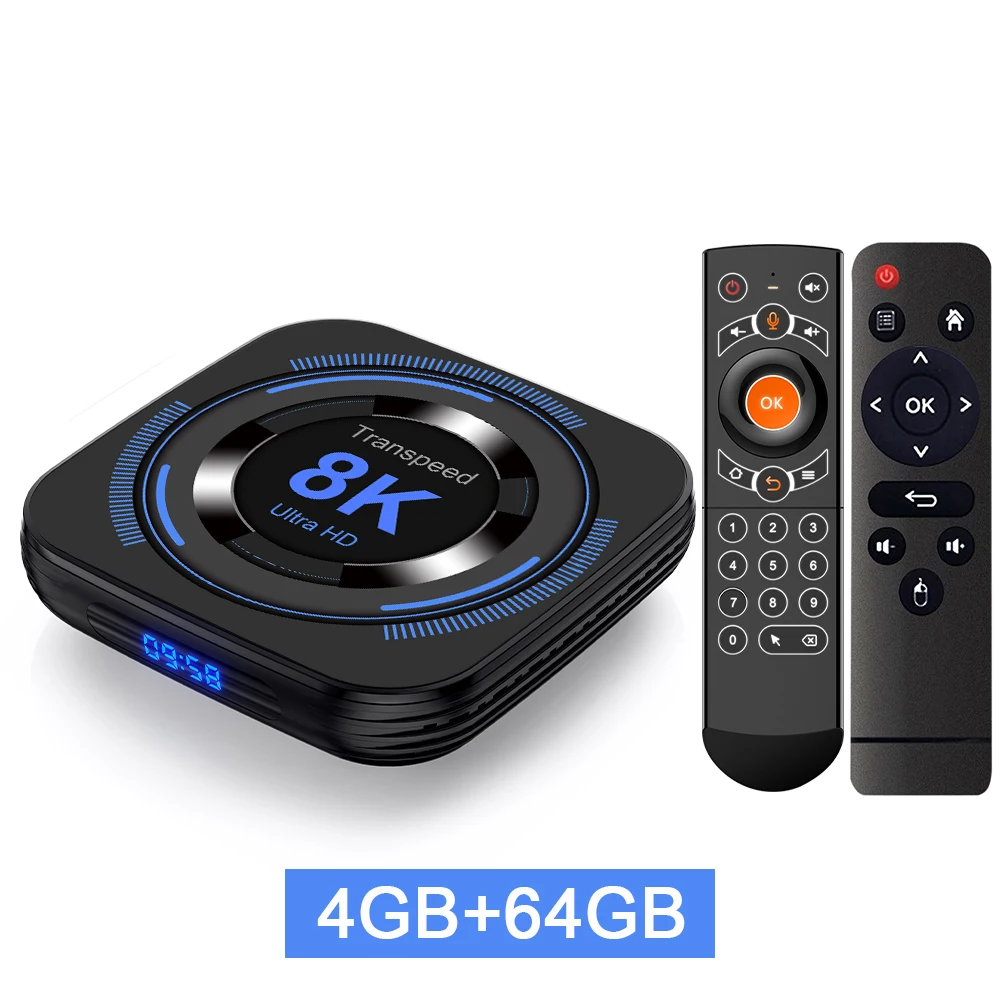 Transpeed Android 12 TV BOX Allwinner H618 Dual Wifi 32G64G Quad Core Cortex A53 Ondersteuning 8K 4K BT Voice Mediaspeler Set-top box