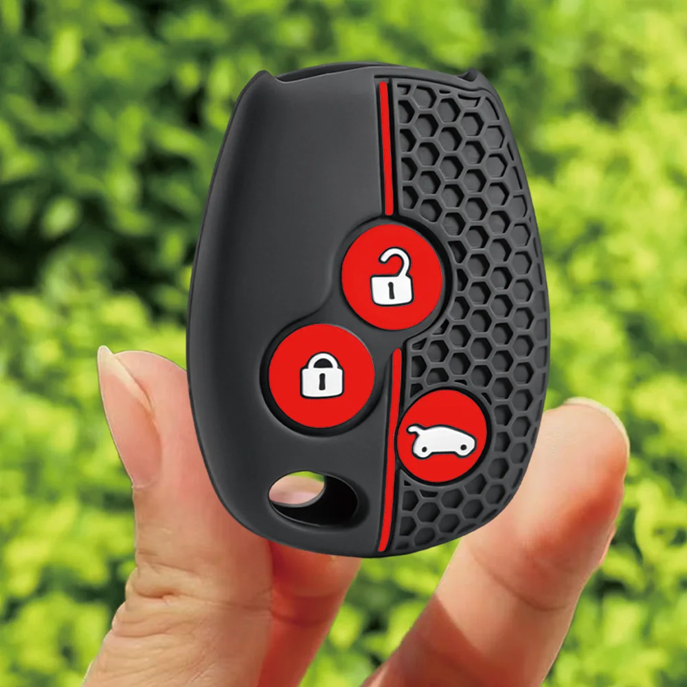 For Renault Clio Trafic Twingo Kangoo Master Modus For Dacia Duster Sandero 3 Button Silicone Three Button Remote Key Cover