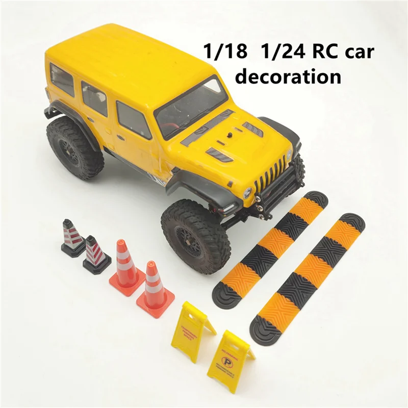 B24C-2Pcs 1:18 Cinto de desaceleração de simulação/Colisão de velocidade/acessórios de cena de corcunda de velocidade 1/18 modelo de carro estacionamento subterrâneo