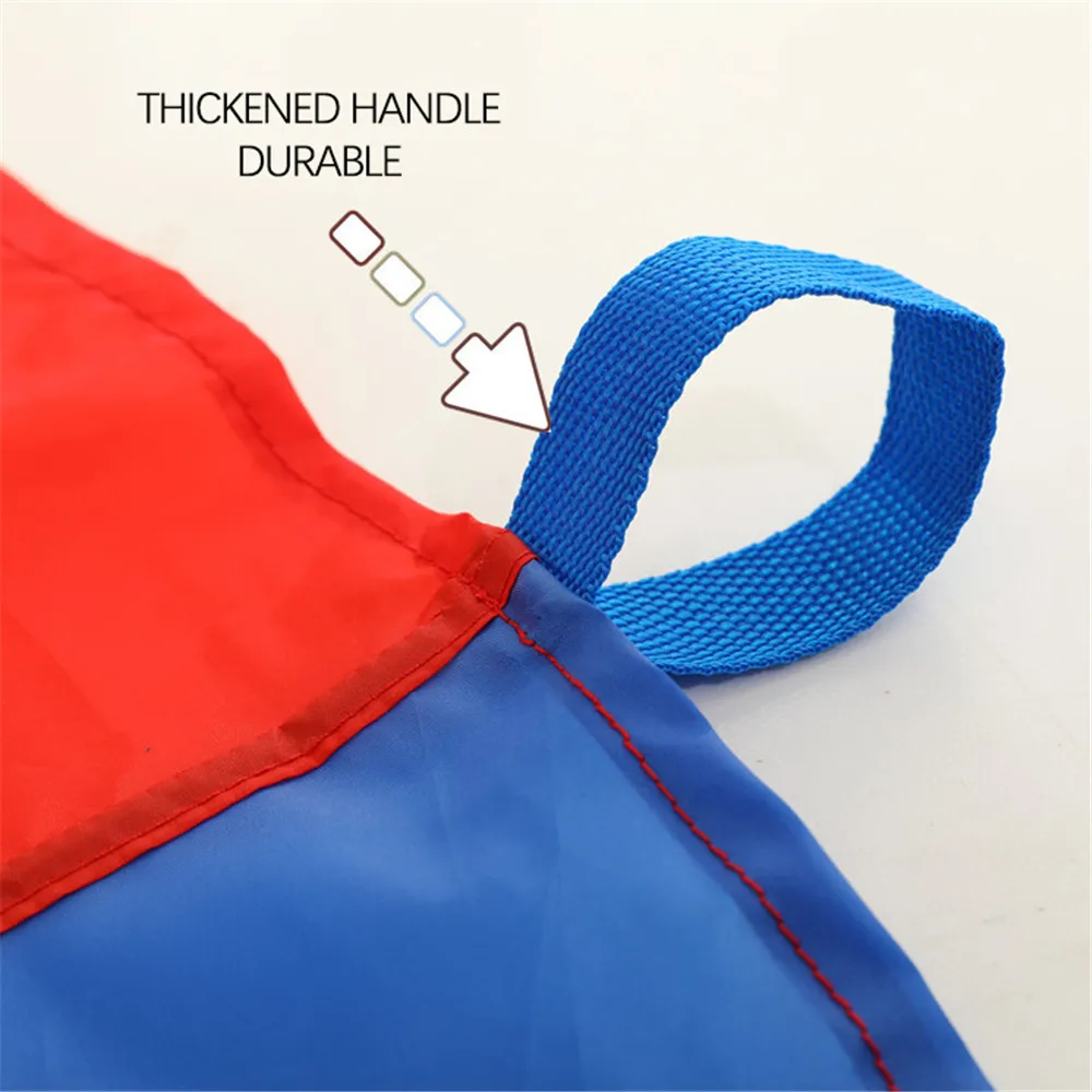 Prop Rainbow Parachute Toys 2M Diameter Kids Outdoor Teamwork Game Jump Bag Bounce Play Mat School Activity Puzzle Game