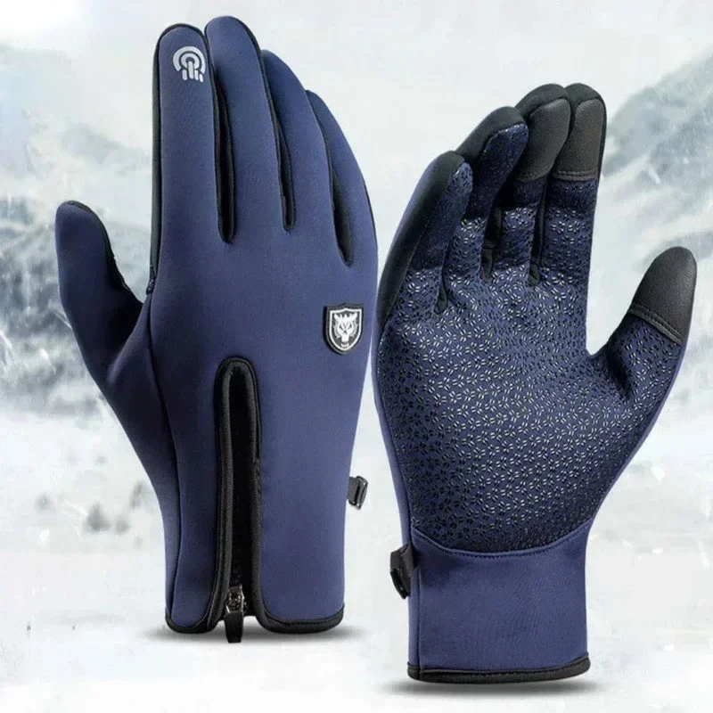 Winter Thermal Gloves Waterproof Windproof Outdoor Sports Warm Cycling Gloves Ski Finger Touch Screen Gloves Men Women