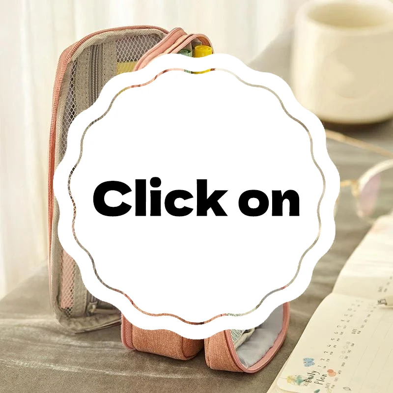 Creative Oxford Cloth Pencil Case Large Capacity Minimalist Design Double-layer Storage Compact And Portable Vertical Style