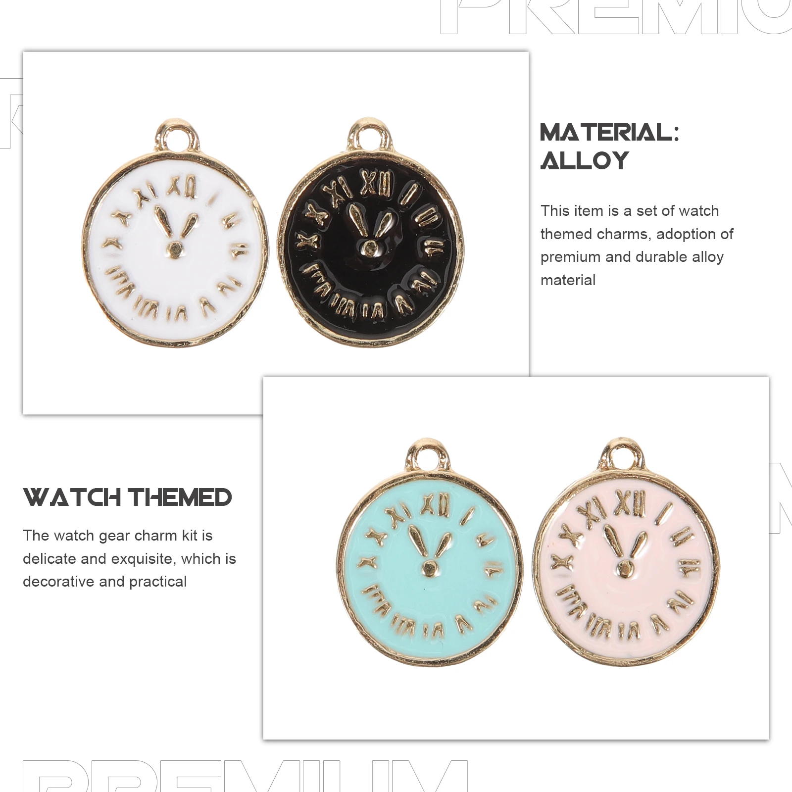 

40 Pcs Clock Pendant Vintage Charms Jewelry Making Supplies Watch Gear DIY Necklace Bracelet Accessories Retro Decorative Pieces
