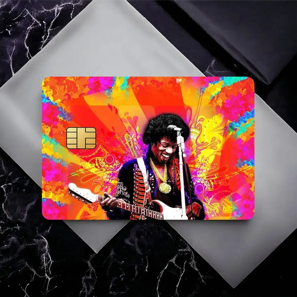Singer J-Jimi H-Hendrix Credit Card Skin Stickers for Bank Card Bus Metro Card Sticker Waterproof Gift