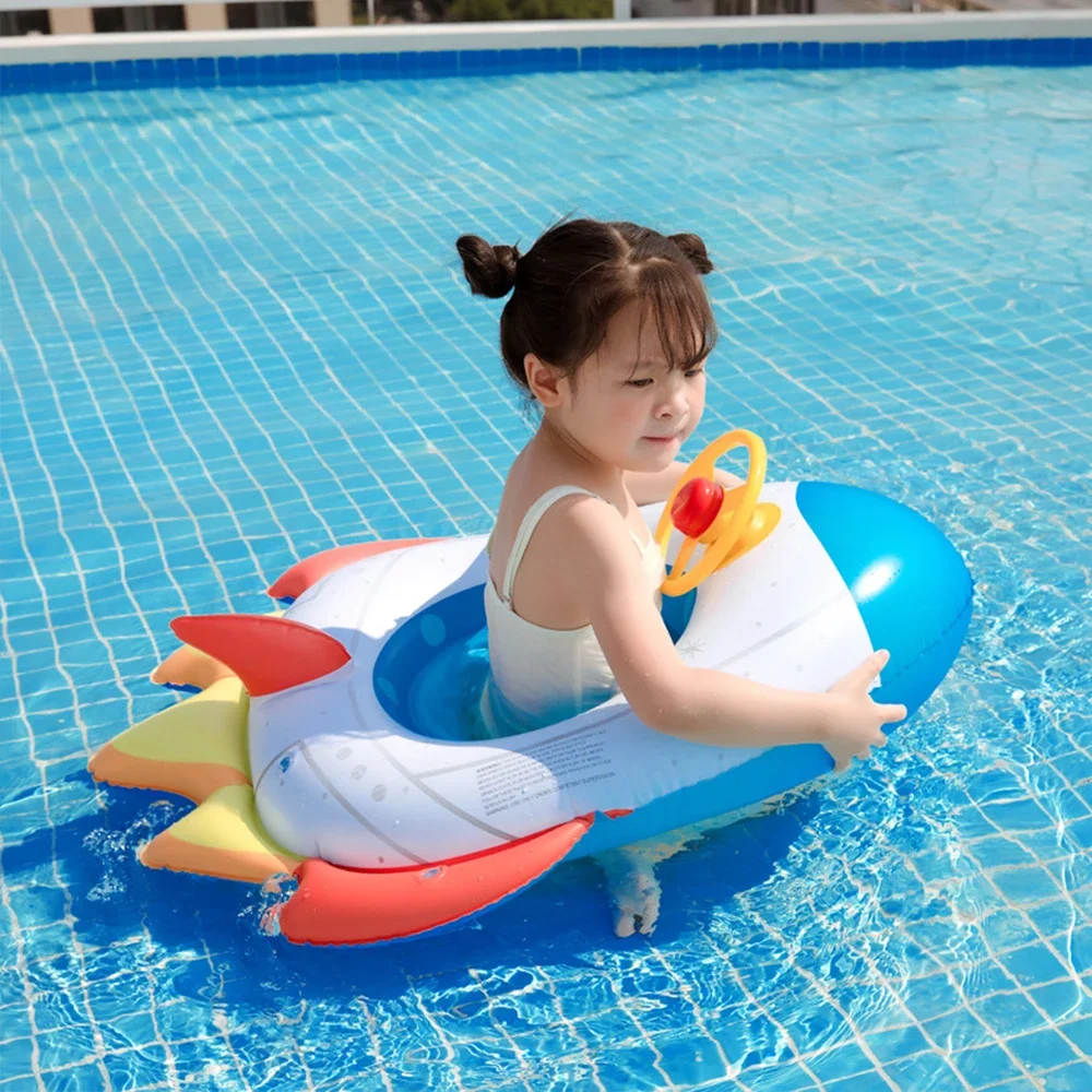 

Поплавок, автомобильные аксессуары для плавания, надувное детское кольцо для плавания, круг для маленьких девочек и мальчиков, мультяшное плавающее резиновое звуковое сиденье на руле