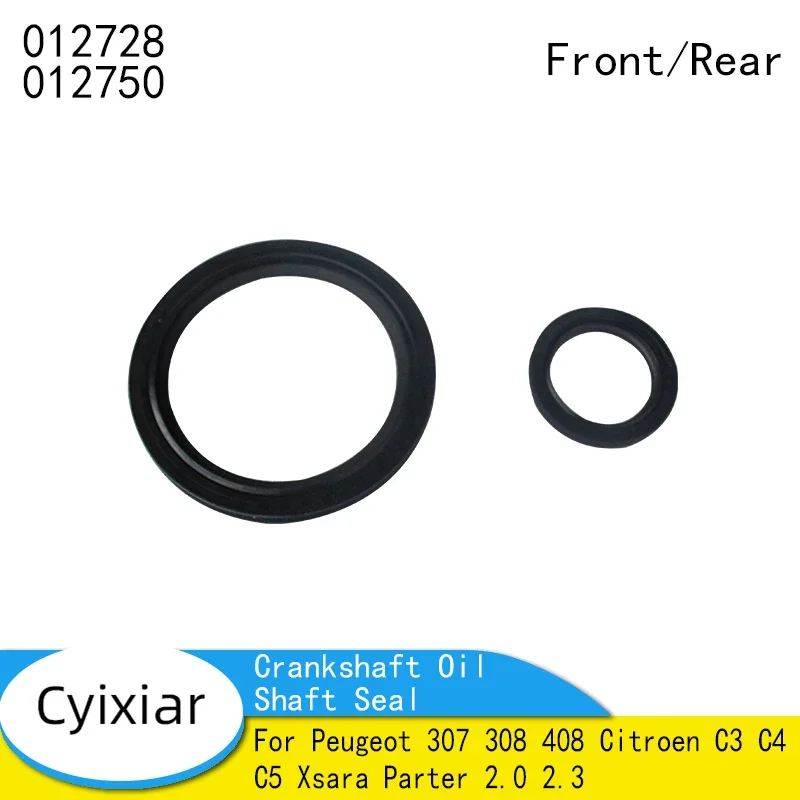 Front Rear Crankshaft Oil Shaft Seal 012728 012750 For Peugeot 307 308 408 508 Citroen C3 C4 C5 Xsara Parter 2.0 2.3