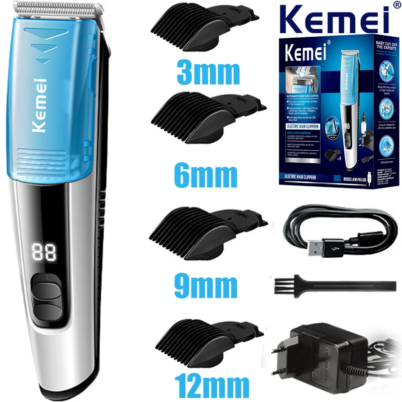 

Kemei Electric Push Shear Automatic Suction Hairdresser for Men Professional Noise Reduction Mute Hair clipper KM-PG106