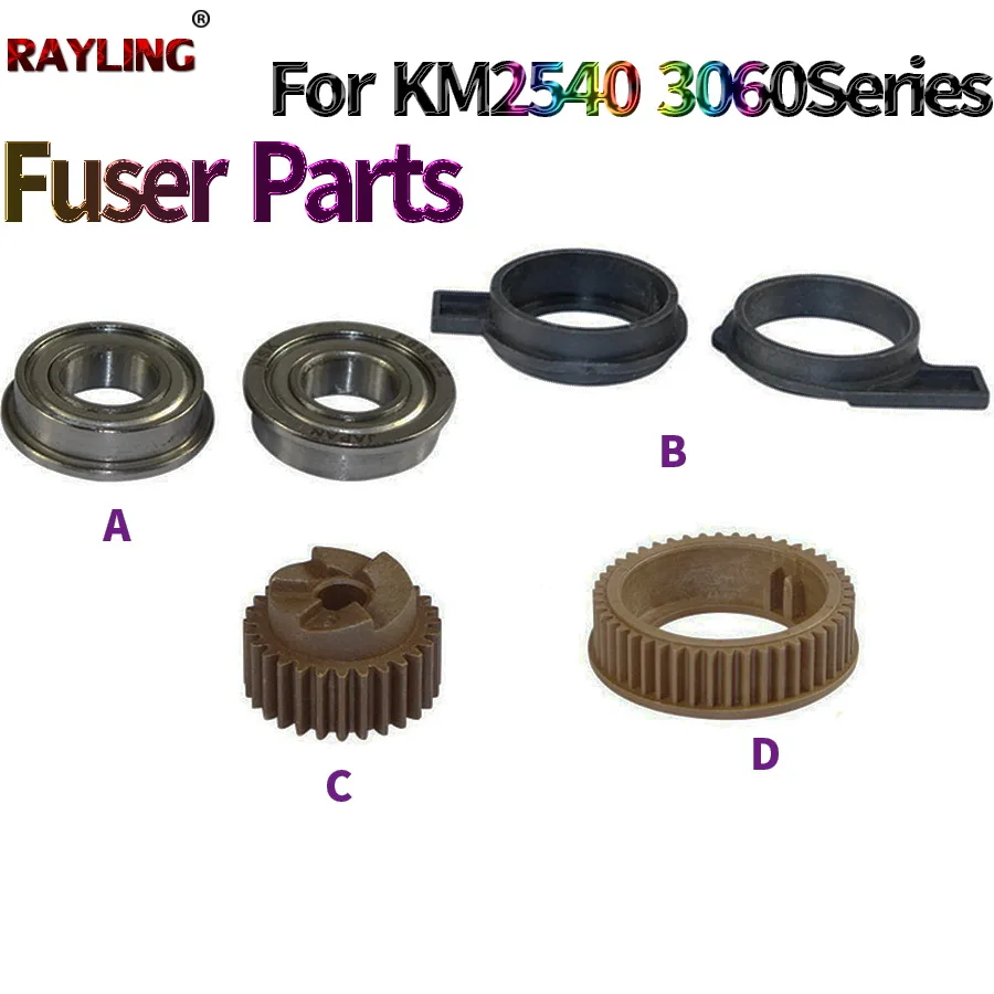 Fuser Upper Roller Gear Upper Roller Bushing Lower Roller Bearing For Kyocera KM 2540 3040 2560 3060 300i 400i 2F725070 2F725080