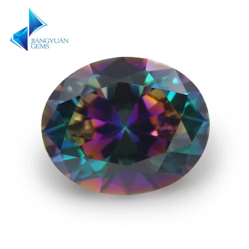 

Size 3x5~10x12mm Plating Mix Color Cubic Zirconia Stone Oval Cut Multicolor Loose CZ Synthetic Gems Zircon JIANGYUANGEMS