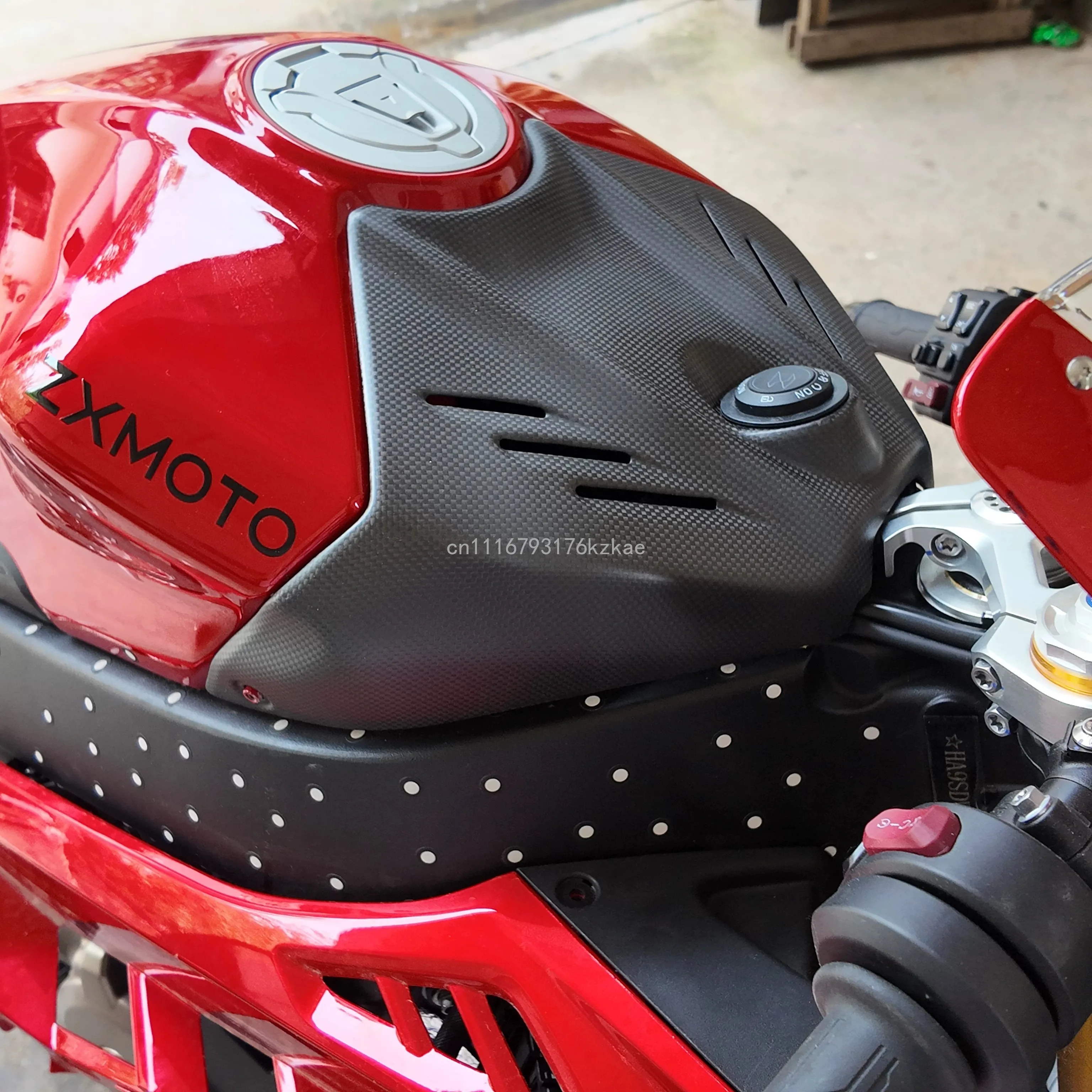 FOR ZXMOTO 820RR Genuine Carbon Fiber Complete Set Front Tank Cover Side Fairing Winglets Exhaust Heat Shield Mod Parts