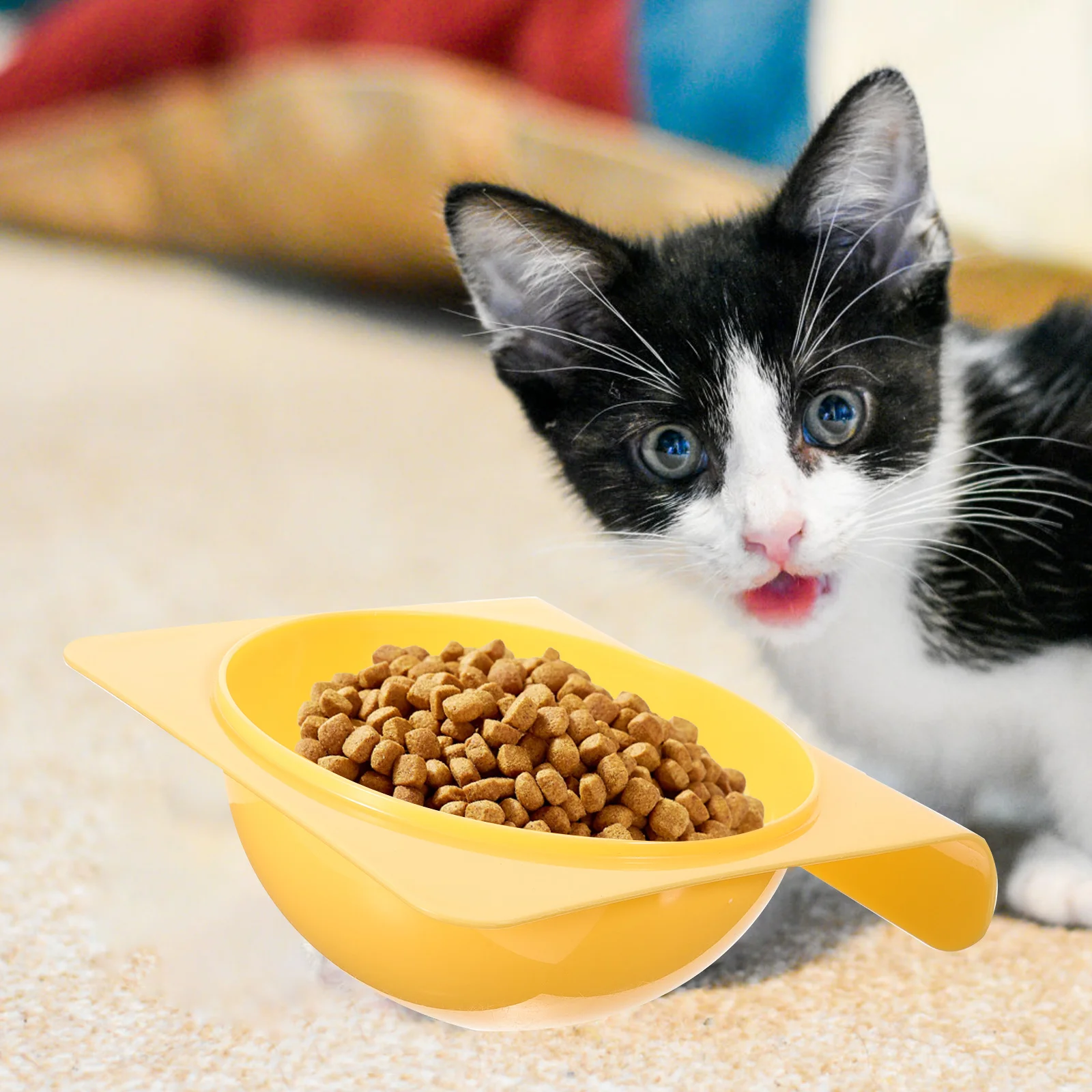 

Pet Bowl Round Food grade Plastic Feeder for Cats Dogs Easy Clean Healthy Wall mounted Green No Burrs Smooth Long lasting