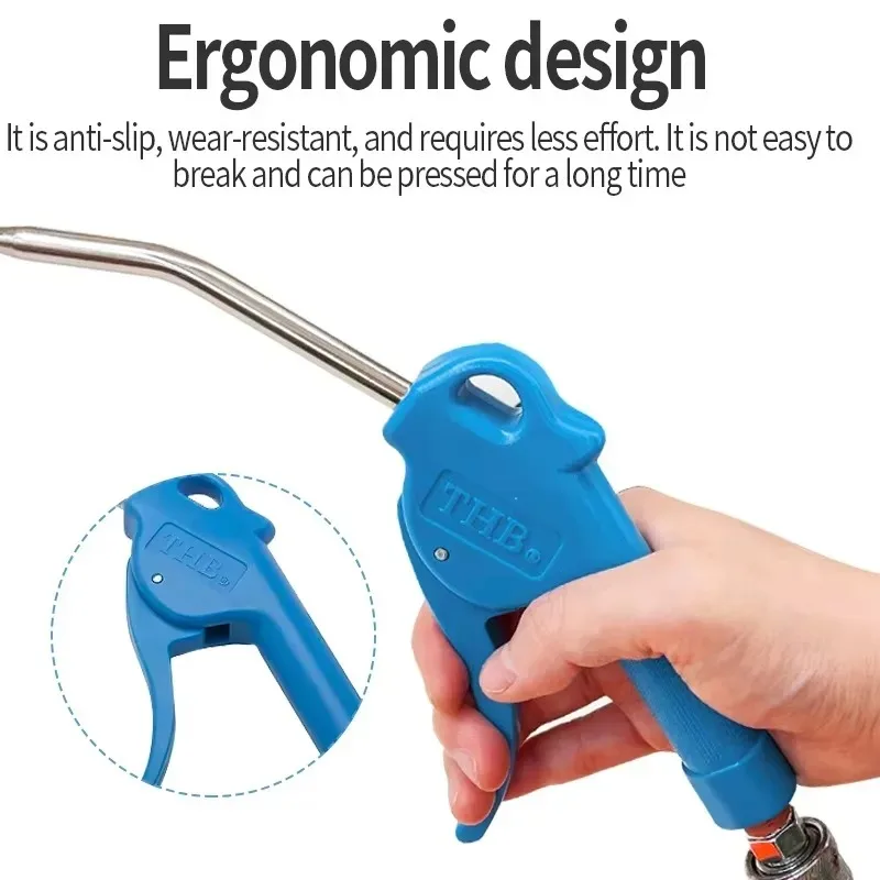 

8mm Steel Pipe Air Blow Industrial Workshop Dust Blower Safety Cleaning Pneumatic Tool